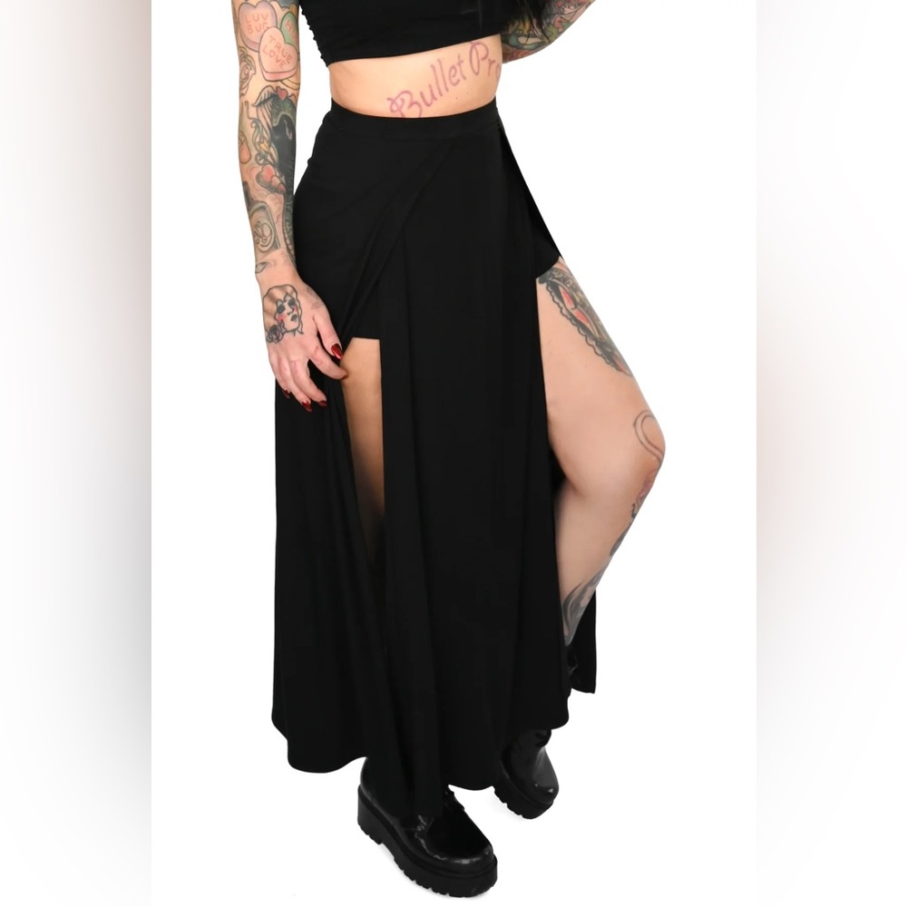 Foxblood Darla Maxi Skirt with Built in Shorts